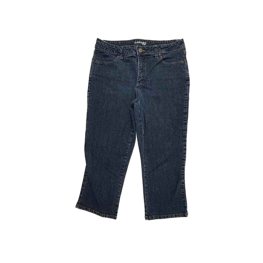 St. John's Bayโ Capri Women's size 12 Dark Wash Blue Denim jeans